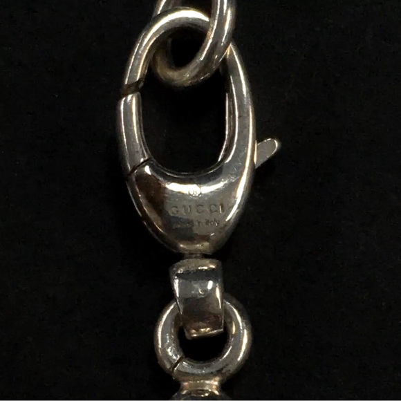 ❌SOLD❌ Gucci Sterling Silver Interlocking GG Heart Bracelet - Picture 5 of 5